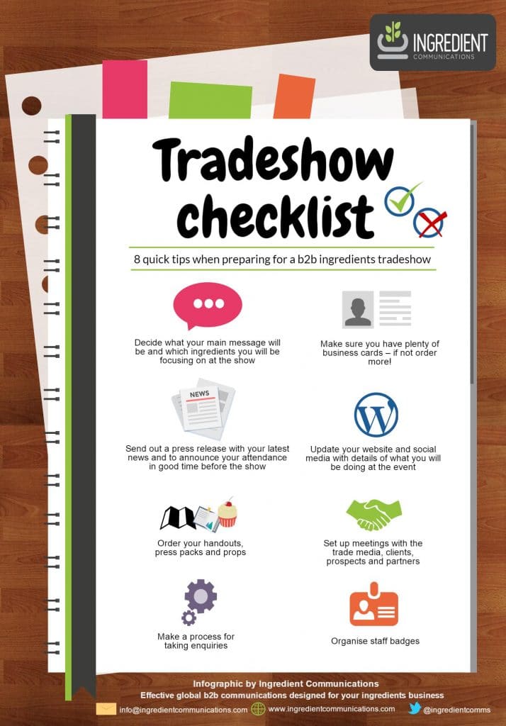 Tradeshow checklist